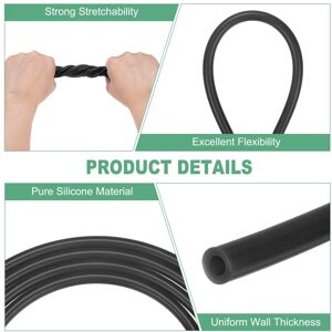 Unique Silicone Tubing, Silicone Rubber Vacuum Tube, High Temp Water Air Hose Pipe for Pump/Liquid Black 1/8 Unique Silicone Tubing, Silicone Rubber Vacuum Tube, High Temp Water Air Hose Pipe for Pump/Liquid Black 1/8