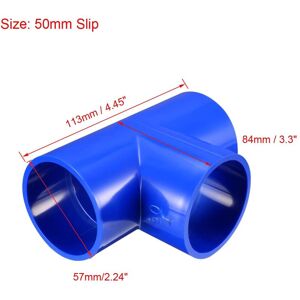 Unique 20mm Slip Tee Pipe Fitting T-Shaped Coupling Connector Blue 50mm Unique 20mm Slip Tee Pipe Fitting T-Shaped Coupling Connector Blue 50mm