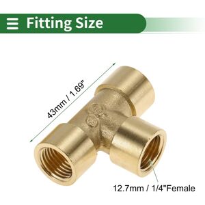 Unique Brass Pipe Fitting t Shaped 3 Way Cast Adapter 1.54 12.7mm / 1/4 Unique Brass Pipe Fitting t Shaped 3 Way Cast Adapter 1.54 12.7mm / 1/4