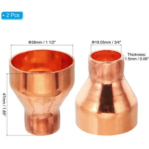 Unique Copper Reducer, Pure Copper Reducing Coupling Pressure Fitting Pipe Tube Connector Adapter Sweat Solder Connection 1 1/2 Unique Copper Reducer, Pure Copper Reducing Coupling Pressure Fitting Pipe Tube Connector Adapter Sweat Solder Connection 1 1/2