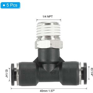 Unique Thread Push to Connect Fittings for Air Water RO System 5 Pcs 1/4 Unique Thread Push to Connect Fittings for Air Water RO System 5 Pcs 1/4