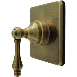 Kingston Brass Restoration Single-Handle Six-Way Diverter Valve with Square Trim Kit Antique Brass 4.31 In. L X 3.94 In. W X 5.28 In. H Kingston Brass Restoration Single-Handle Six-Way Diverter Valve with Square Trim Kit Antique Brass 4.31 In. L X 3.94 In. W X 5.28 In. H