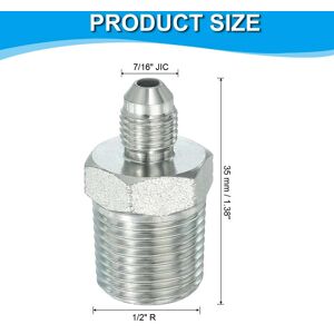 Unique Pipe Adapter Connector Pipe Fitting Oil Feed Restrictor Fitting Hydraulic Connector for Oil Steam Water Pipelines System 7/16 Unique Pipe Adapter Connector Pipe Fitting Oil Feed Restrictor Fitting Hydraulic Connector for Oil Steam Water Pipelines System 7/16