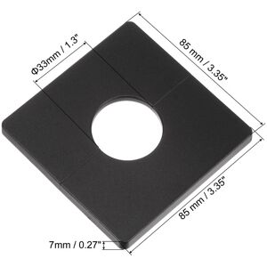 Unique Wall Split Flange, ABS Square Self-Adhesive Escutcheon Plate with Diameter Hole, Water Pipe Cover for Water Faucet Decorations Black 33mm Unique Wall Split Flange, ABS Square Self-Adhesive Escutcheon Plate with Diameter Hole, Water Pipe Cover for Water Faucet Decorations Black 33mm