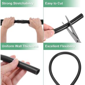 Unique Silicone Tubing, Flexible Silicone Rubber Tube, High Temp Water Air Hose Pipe for Pump/Liquid Transfer - Black 11/32 Unique Silicone Tubing, Flexible Silicone Rubber Tube, High Temp Water Air Hose Pipe for Pump/Liquid Transfer - Black 11/32