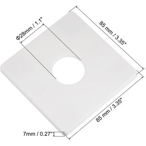 Unique Wall Split Flange, ABS Square Self-Adhesive Escutcheon Plate with Diameter Hole, Water Pipe Cover for Water Faucet Decorations White 28mm Unique Wall Split Flange, ABS Square Self-Adhesive Escutcheon Plate with Diameter Hole, Water Pipe Cover for Water Faucet Decorations White 28mm
