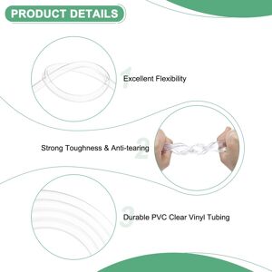 Unique Clear Plastic Tubing PVC Tube Low Pressure Flexible Vinyl Tubing for Garden/Water Hose Airline Tubing Aquarium 0.51 Unique Clear Plastic Tubing PVC Tube Low Pressure Flexible Vinyl Tubing for Garden/Water Hose Airline Tubing Aquarium 0.51