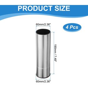 Unique Stove Pipe, Stainless Steel Thickened Lengthen Straight Tent Stove Chimney Pipe with Turned Edges Flue Extension 4 Pcs 6x20cm(D*L) Unique Stove Pipe, Stainless Steel Thickened Lengthen Straight Tent Stove Chimney Pipe with Turned Edges Flue Extension 4 Pcs 6x20cm(D*L)