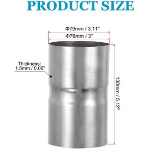 Unique Straight Pipe Fitting, Stainless Steel Coupling Metal Tube Connector Adapter for Irrigation Water Pipelines - Silver 3 Unique Straight Pipe Fitting, Stainless Steel Coupling Metal Tube Connector Adapter for Irrigation Water Pipelines - Silver 3