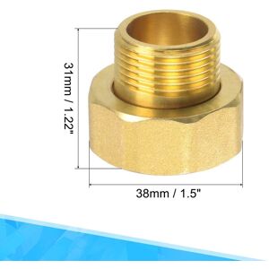 Unique Brass Pipe Fitting Water Meter Coupling Connector Adapter - Gold 31mm Unique Brass Pipe Fitting Water Meter Coupling Connector Adapter - Gold 31mm