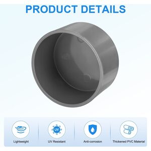 Unique Pipe End Cap Fitting, Furniture Grade Pipe End Cap Plug for DIY Support Structure - Gray 3 Inch Unique Pipe End Cap Fitting, Furniture Grade Pipe End Cap Plug for DIY Support Structure - Gray 3 Inch