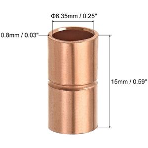 Unique Copper Pipe, Coupling Straight Connecting Adapter with Rolled Tube Stop C x C Solder Connection for Plumbing 6.35mm Unique Copper Pipe, Coupling Straight Connecting Adapter with Rolled Tube Stop C x C Solder Connection for Plumbing 6.35mm