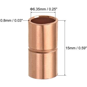 Unique Copper Pipe Straight Connecting Adapter with Rolled Tube Stop C x C Solder Connection for Plumbing 6.35mm Unique Copper Pipe Straight Connecting Adapter with Rolled Tube Stop C x C Solder Connection for Plumbing 6.35mm
