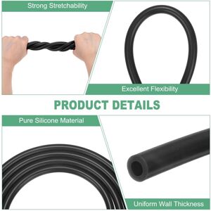 Unique Silicone Tubing, Silicone Rubber Vacuum Tube, High Temp Water Air Hose Pipe for Pump/Liquid Black 3/16 Unique Silicone Tubing, Silicone Rubber Vacuum Tube, High Temp Water Air Hose Pipe for Pump/Liquid Black 3/16