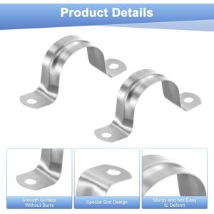Unique Conduit Clamps, Stainless Steel Rigid Pipe Strap Bracket Pipe Clamps with Holes for Plumbing/Conduit - Silver 30-Pack, 1-1/4 in M32 Unique Conduit Clamps, Stainless Steel Rigid Pipe Strap Bracket Pipe Clamps with Holes for Plumbing/Conduit - Silver 30-Pack, 1-1/4 in M32