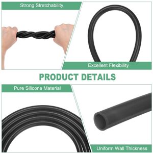 Unique Silicone Tubing, Silicone Rubber Vacuum Tube, High Temp Water Air Hose Pipe for Pump/Liquid Black 9/32 Unique Silicone Tubing, Silicone Rubber Vacuum Tube, High Temp Water Air Hose Pipe for Pump/Liquid Black 9/32