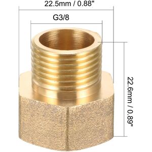 Unique Brass Threaded Pipe Fitting Connector Coupling - Copper Color 3/8 x 1/2 Unique Brass Threaded Pipe Fitting Connector Coupling - Copper Color 3/8 x 1/2