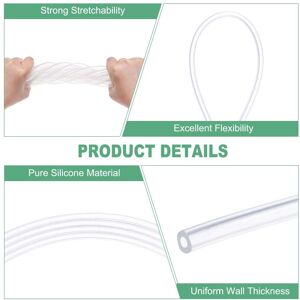 Unique Silicone Tubing, Flexible Silicone Rubber Tube, High Temp Water Air Hose Pipe for Pump/Liquid Transfer/Brewing 0.5mm x 2mm x 10 M Unique Silicone Tubing, Flexible Silicone Rubber Tube, High Temp Water Air Hose Pipe for Pump/Liquid Transfer/Brewing 0.5mm x 2mm x 10 M