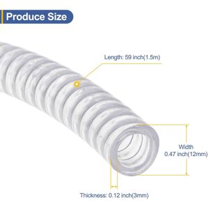 Unique Steel Wire Reinforced Tubing Chemical Resistant Flexible Vinyl Hose Pipe High Pressure Thick Hose Suction Tube 15/32 Unique Steel Wire Reinforced Tubing Chemical Resistant Flexible Vinyl Hose Pipe High Pressure Thick Hose Suction Tube 15/32