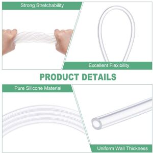 Unique Silicone Tubing, Flexible Silicone Rubber Tube, High Temp Water Air Hose Pipe for Pump/Liquid Transfer/Brewing 1.5mm x 3mm x 10 M Unique Silicone Tubing, Flexible Silicone Rubber Tube, High Temp Water Air Hose Pipe for Pump/Liquid Transfer/Brewing 1.5mm x 3mm x 10 M
