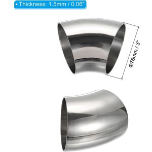 Unique 45 Degree Mandrel Bend Elbow, Exhaust Elbow Exhaust Piping Connector 316 Stainless Steel for Exhaust Pipe Stair HVAC - Silver 1pcs, 3 Inch OD Unique 45 Degree Mandrel Bend Elbow, Exhaust Elbow Exhaust Piping Connector 316 Stainless Steel for Exhaust Pipe Stair HVAC - Silver 1pcs, 3 Inch OD