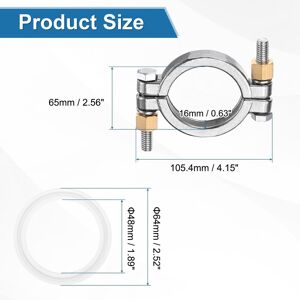 Unique Stainless Steel Sanitary Bolted Pipe Clamp 1 Brass Bolted 2-1/2 Unique Stainless Steel Sanitary Bolted Pipe Clamp 1 Brass Bolted 2-1/2
