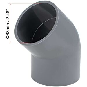 Unique Pipe Fitting 45 Degree Elbow Fittings - Gray 63mm Unique Pipe Fitting 45 Degree Elbow Fittings - Gray 63mm