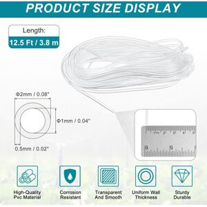 Unique Clear Tubing, Tube Lightweight Vinyl Hose, Transparent Flexible Plastic Water Tubing for Transfer 1mm ID x 2mm OD Unique Clear Tubing, Tube Lightweight Vinyl Hose, Transparent Flexible Plastic Water Tubing for Transfer 1mm ID x 2mm OD