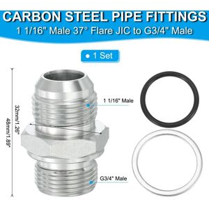 Unique Hex Reducing Nipple Connectors Pipe Adapter BSPT Male, Pipe Fitting Reducer Nipple Adapter Plated Steel Hydraulic Fitting 1 1/16 Unique Hex Reducing Nipple Connectors Pipe Adapter BSPT Male, Pipe Fitting Reducer Nipple Adapter Plated Steel Hydraulic Fitting 1 1/16