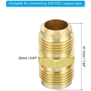 Unique Brass Compression Tube Fitting, Pipe Extension Joint Connectors - Gold Tone 5/8 Unique Brass Compression Tube Fitting, Pipe Extension Joint Connectors - Gold Tone 5/8