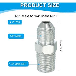 Unique Hex Reducing Nipple Connectors Pipe Adapter, Pipe Fitting Reducer Nipple Adapter Plated Steel Hydraulic Fitting - Silver Tone 1/2 Unique Hex Reducing Nipple Connectors Pipe Adapter, Pipe Fitting Reducer Nipple Adapter Plated Steel Hydraulic Fitting - Silver Tone 1/2