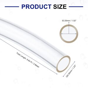 Unique Tubing, Clear Vinyl Water Pipe, Lightweight Plastic Flexible Water Pipe for Aquaponics, Air Hose 25mm x 30mm Unique Tubing, Clear Vinyl Water Pipe, Lightweight Plastic Flexible Water Pipe for Aquaponics, Air Hose 25mm x 30mm