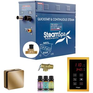 SteamSpa Oasis Series 4500-Watts Steam Generator with Continuous Steam Plus Easy Touch Pad and Auto Drain Gold 12.0 In. W X 12.0 In. H X 6.0 In. D SteamSpa Oasis Series 4500-Watts Steam Generator with Continuous Steam Plus Easy Touch Pad and Auto Drain Gold 12.0 In. W X 12.0 In. H X 6.0 In. D