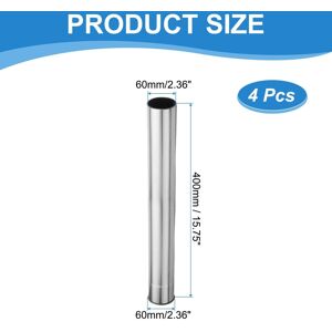 Unique Stove Pipe, Stainless Steel Thickened Lengthen Straight Tent Stove Chimney Pipe with Turned Edges Flue Extension 4 Pcs 6x40cm(D*L) Unique Stove Pipe, Stainless Steel Thickened Lengthen Straight Tent Stove Chimney Pipe with Turned Edges Flue Extension 4 Pcs 6x40cm(D*L)