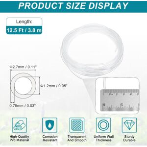 Unique Clear Tubing, Tube Lightweight Vinyl Hose, Transparent Flexible Plastic Water Tubing for Transfer 1.2mm ID x 2.7mm OD Unique Clear Tubing, Tube Lightweight Vinyl Hose, Transparent Flexible Plastic Water Tubing for Transfer 1.2mm ID x 2.7mm OD