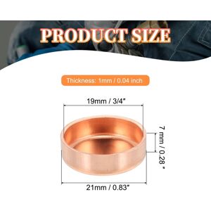 Unique Copper Pipe End Caps, Copper Fitting Cap Sweat Plug Connection - Brown 3/4 Inch Unique Copper Pipe End Caps, Copper Fitting Cap Sweat Plug Connection - Brown 3/4 Inch