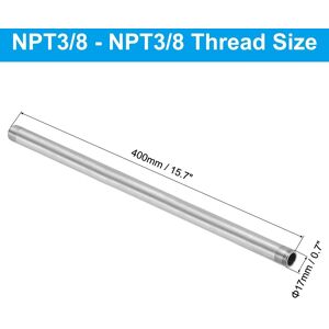 Unique 304 Stainless Steel Pipe Fitting Nipple Cast Pipes Coupling Fitting Connector - Silver 3/8 Unique 304 Stainless Steel Pipe Fitting Nipple Cast Pipes Coupling Fitting Connector - Silver 3/8