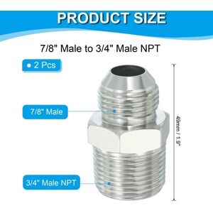 Unique Hex Reducing Nipple Connectors Pipe Adapter, Pipe Fitting Reducer Nipple Adapter Plated Steel Hydraulic Fitting - Silver Tone 7/8 Unique Hex Reducing Nipple Connectors Pipe Adapter, Pipe Fitting Reducer Nipple Adapter Plated Steel Hydraulic Fitting - Silver Tone 7/8