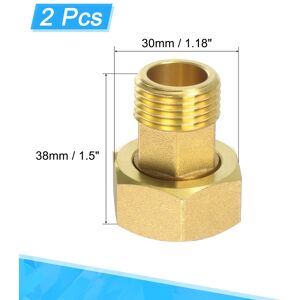 Unique Brass Pipe Fitting Water Meter Coupling Hex Connectors Adapter - Gold 38mm Unique Brass Pipe Fitting Water Meter Coupling Hex Connectors Adapter - Gold 38mm