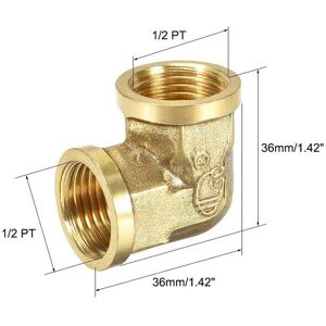 Unique Brass Pipe Fitting 90 Degree Elbow Tube Fitting - Gold - 1/2 PT Female X 1/2 PT Female Gold 1/2 PT Female X 1/2 PT Female Unique Brass Pipe Fitting 90 Degree Elbow Tube Fitting - Gold - 1/2 PT Female X 1/2 PT Female Gold 1/2 PT Female X 1/2 PT Female