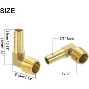 Unique Brass Hose Barbed Elbow Fitting, Barb x Male Brass Barb Pipe Fitting Adapter with Tape 3/8 Unique Brass Hose Barbed Elbow Fitting, Barb x Male Brass Barb Pipe Fitting Adapter with Tape 3/8