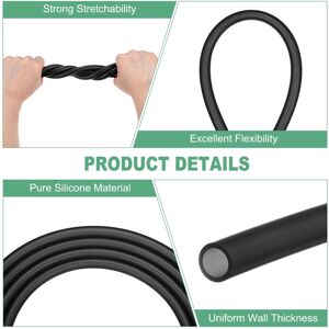 Unique Silicone Tubing, Silicone Rubber Vacuum Tube, High Temp Water Air Hose Pipe for Pump/Liquid Black 1/4 Unique Silicone Tubing, Silicone Rubber Vacuum Tube, High Temp Water Air Hose Pipe for Pump/Liquid Black 1/4