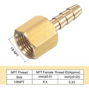 Unique Brass Hose Fitting Barb Pipe Connector with Stainless Steel Hose Clamp - Gold, Silver 3/16 Unique Brass Hose Fitting Barb Pipe Connector with Stainless Steel Hose Clamp - Gold, Silver 3/16