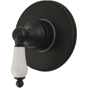 Kingston Brass Restoration Single-Handle Six-Way Diverter Valve with Round Trim Kit Matte Black 4.31 In. L X 3.94 In. W X 5.16 In. H Kingston Brass Restoration Single-Handle Six-Way Diverter Valve with Round Trim Kit Matte Black 4.31 In. L X 3.94 In. W X 5.16 In. H