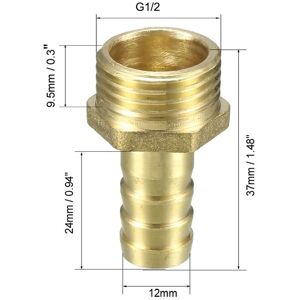 Unique Brass Barb Hose Barbed to Female Pipe Connector Adapter Fitting - Copper Color 12mm x G1/2, 1 Pack Unique Brass Barb Hose Barbed to Female Pipe Connector Adapter Fitting - Copper Color 12mm x G1/2, 1 Pack