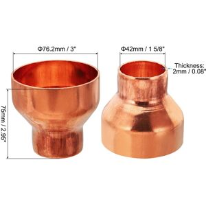 Unique Copper Reducer, Pure Copper Reducing Coupling Fitting Pipe Tube Connector Adapter with Sweat Solder Connection 3 Unique Copper Reducer, Pure Copper Reducing Coupling Fitting Pipe Tube Connector Adapter with Sweat Solder Connection 3