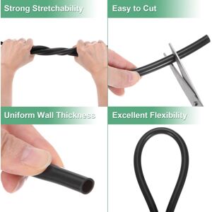 Unique Silicone Tubing, Flexible Silicone Rubber Tube, High Temp Water Air Hose Pipe for Pump/Liquid Transfer - Black 1/4 Unique Silicone Tubing, Flexible Silicone Rubber Tube, High Temp Water Air Hose Pipe for Pump/Liquid Transfer - Black 1/4