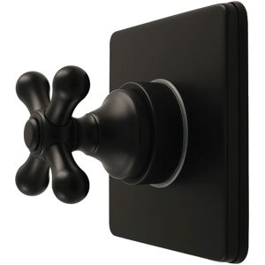 Kingston Brass Restoration Single-Handle Six-Way Diverter Valve with Square Trim Kit Matte Black 4.31 In. L X 3.94 In. W X 4.31 In. H Kingston Brass Restoration Single-Handle Six-Way Diverter Valve with Square Trim Kit Matte Black 4.31 In. L X 3.94 In. W X 4.31 In. H