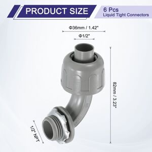 Unique Nonmetallic Liquid Tight Connectors, Plastic Flexible Conduit Fitting for Conduit, Pipe Tube Connection and Leakproof 1/2 Unique Nonmetallic Liquid Tight Connectors, Plastic Flexible Conduit Fitting for Conduit, Pipe Tube Connection and Leakproof 1/2