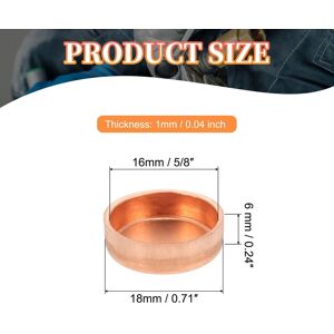 Unique Copper Pipe End Caps, Copper Fitting Cap Sweat Plug Connection - Brown 5/8 Inch Unique Copper Pipe End Caps, Copper Fitting Cap Sweat Plug Connection - Brown 5/8 Inch